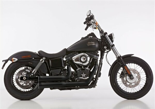 FALCON Double Groove Komplettanlage mit Kat Komplettanlage (2-2)  HARLEY DAVIDSON DYNA Super Glide Custom FXDC 2014-2016