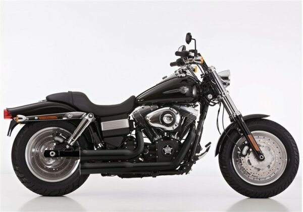FALCON Double Groove Komplettanlage mit Kat Komplettanlage (2-2)  HARLEY DAVIDSON DYNA Wide Glide FXDWG 2013-2016