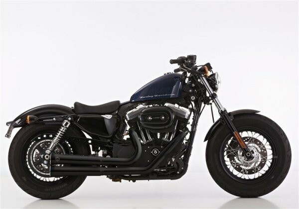 FALCON Double Groove Komplettanlage mit Kat Komplettanlage (2-2)  HARLEY DAVIDSON SPORTSTER XL 883L Super Low XL883L 2014-2016