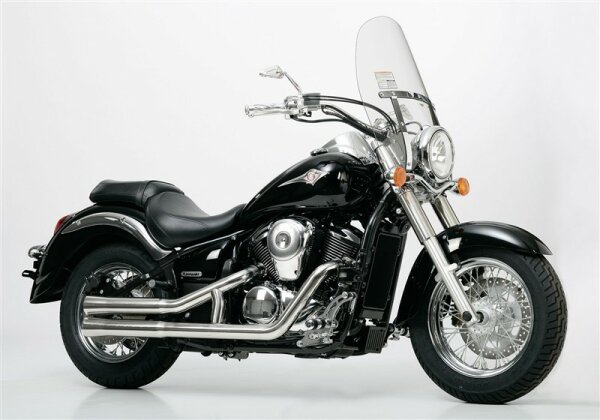 FALCON Double Groove Komplettanlage mit Kat Komplettanlage (2-2)  KAWASAKI VN 900 Custom VN900C 2007-2016