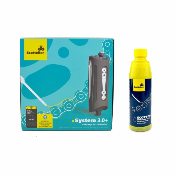 Scottoiler  xSystem 3.0+ Bluetooth blau inkl 250ml blaues Öl
