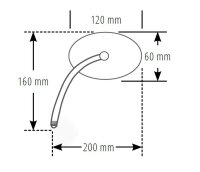 HIGHSIDER smart Lenkerspiegel Agila Schwarz Oval, Rechts, Nicht E-Geprüft
