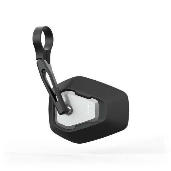 HIGHSIDER pro Lenkerendenspiegel Esagano-RS Schwarz/Silber Kurz (1Stck)