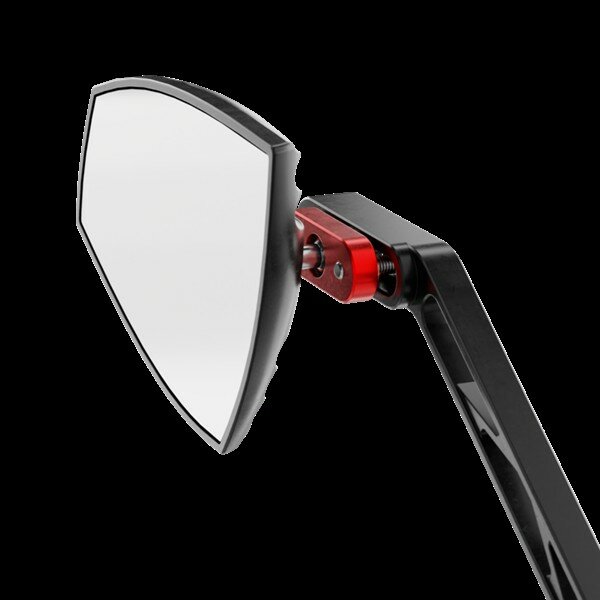 HIGHSIDER pro Spiegel Wave Schwarz/Rot (Paar)