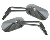 HIGHSIDER smart Lenkerspiegel Chrom Oval