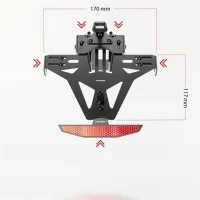 HIGHSIDER pro Kennzeichenhalter Akron-RS Pro Kawasaki Z 650 17-