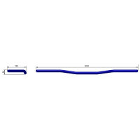 HIGHSIDER pro Wide Bar L11 Lenker, Stahl, Schwarz, 1 Zoll, 95 -D