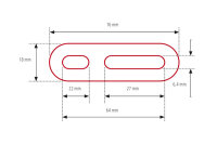 HIGHSIDER pro Spiegeladapter Universal, Für Verkleidungsspiegel, lang (Paar)