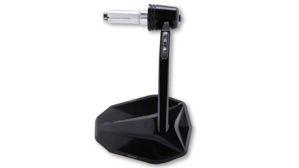 HIGHSIDER pro Lenkerendenspiegel Victory Mit LED Blinker, Aluminium Kopf Schwarz Eloxiert, E-geprüft