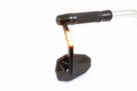 HIGHSIDER pro Lenkerendenspiegel Victory Mit LED Blinker, Aluminium Kopf Schwarz Eloxiert, E-geprüft