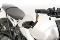 HIGHSIDER pro Lenkerendenspiegel Victory Mit LED Blinker, Aluminium Kopf Schwarz Eloxiert, E-geprüft