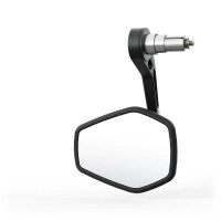 HIGHSIDER pro Lenkerendenspiegel Esagano-RS EVO Schwarz/Silber (1Stck)
