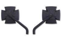 HIGHSIDER pro Spiegel Iron Cross Schwarz (Paar)