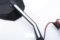 HIGHSIDER pro Spiegel Stealth -X3 Schwarz Mit LED Positionslicht (Paar)