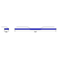 HIGHSIDER pro X-Bar Drag Bar XD1 Lenker Aluminium Schwarz, 1 1/8 Zoll