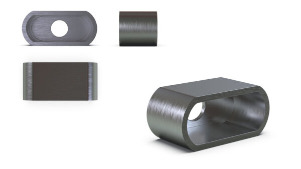 HIGHSIDER pro Einschweißgehäuse Schwarz CNC, Für Modul 1 (1Stck)