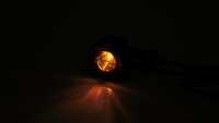 HIGHSIDER pro Classic-X1 LED Indicator Gehäuse Silber / Linse Rauchgrau (Paar), Vorn & Hinten