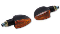HIGHSIDER smart Arrow Glühlampen Mini-Blinker Gehäuse Schwarz / Linse Orange (Paar), Vorn & Hinten