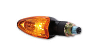 HIGHSIDER smart Arrow Glühlampen Mini-Blinker Gehäuse Schwarz / Linse Orange (Paar), Vorn & Hinten
