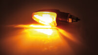 HIGHSIDER smart Arrow Glühlampen Mini-Blinker Gehäuse Schwarz / Linse Orange (Paar), Vorn & Hinten