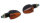 HIGHSIDER smart Arrow Glühlampen Mini-Blinker Gehäuse Schwarz / Linse Orange (Paar), Vorn & Hinten