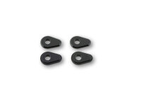 HIGHSIDER smart Montageplatten Indy Spacer Schwarzes Aluminium, Für Yamaha