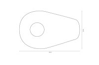 HIGHSIDER smart Montageplatten Indy Spacer Schwarzes Aluminium, Für Yamaha