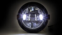 HIGHSIDER pro 5 3/4 Zoll Scheinwerfer Frame-R2 Typ 10 LED Schwarz Seitliche Befestigung