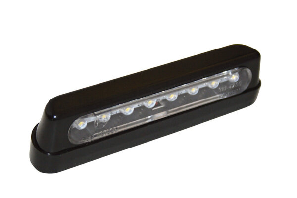 HIGHSIDER smart LED Kennzeichenbeleuchtung Schwarz/Getönt ABS Kunststoff, Lang (1Stck)