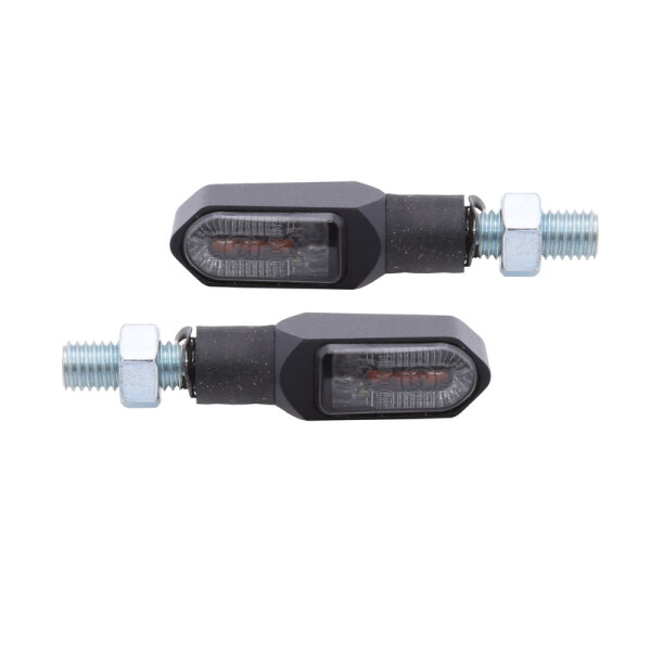 HIGHSIDER smart Namiko-TS LED Blinker/Positionslicht Schwarz/Getönt 2in1, E-Geprüft (Paar)