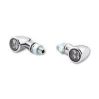 HIGHSIDER smart Sixteen Bullet LED Rück-, Bremslicht, Blinker Chrom/Getönt 3in1, E-Geprüft (Paar)