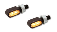 HIGHSIDER pro Little Bronx LED Blinker/Positionslicht Schwarz/Getönt 2in1, CNC, E-Geprüft (Paar)