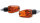 HIGHSIDER smart IMOLA 1 Mini-Blinker, Schwarz, Glas gelb, E-Geprüft, Kurzer Arm, (Paar)