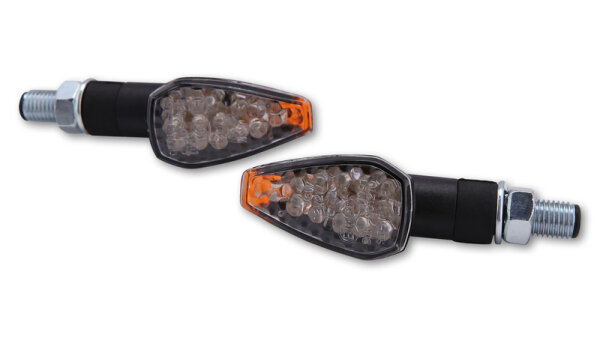 HIGHSIDER smart Peak LED Blinker Schwarz/Transparent Kurz E-Geprüft (Paar)