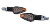 HIGHSIDER smart Peak LED Blinker Schwarz/Transparent Kurz E-Geprüft (Paar)