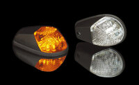 HIGHSIDER smart Verkleidungsblinker LED Blinker Gehäuse Schwarz / Linse Klar (Paar), Vorn & Hinten