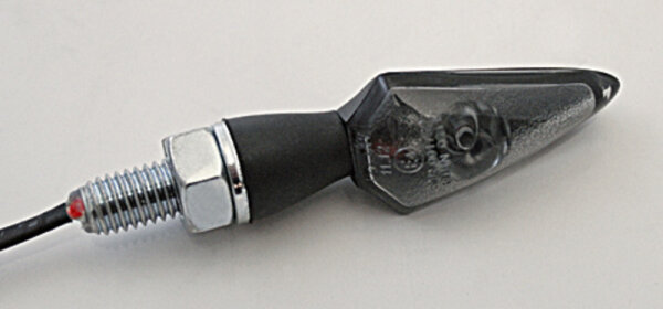 HIGHSIDER pro Stream LED Blinker Gehäuse Schwarz / Linse Rauchgrau (Paar), Vorn & Hinten