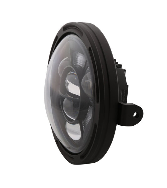 HIGHSIDER pro 7 Zoll Scheinwerfer Frame-R1 Typ 11 LED Schwarz Seitliche Befestigung