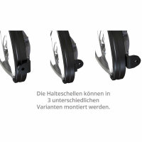 HIGHSIDER pro 7 Zoll Scheinwerfer Frame-R1 Typ 11 LED Schwarz Seitliche Befestigung