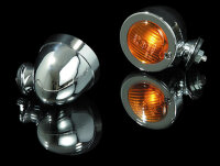 HIGHSIDER smart Bullet Flat Blinker Chrom/Orange E-Geprüft (1Stck)