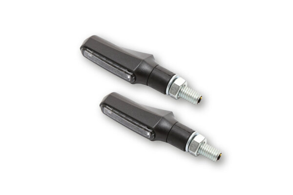 HIGHSIDER smart Shorty Fin LED Rück-, Bremslicht, Blinker Schwarz/Getönt 3in1, E-Geprüft (Paar)