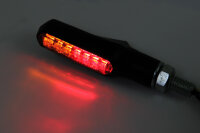 HIGHSIDER smart Shorty Fin LED Rück-, Bremslicht, Blinker Schwarz/Getönt 3in1, E-Geprüft (Paar)