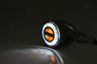 HIGHSIDER pro Rocket Bullet LED Blinker/Positionslicht Chrom/Getönt 2in1, E-Geprüft (Paar)