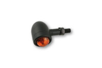 HIGHSIDER smart Old School Typ 1 Glühlampen Blinker Gehäuse Schwarz / Linse Orange (Paar), Vorn & Hinten