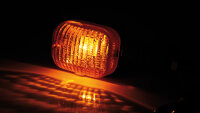 HIGHSIDER smart Duc-Style Glühlampen Blinker Gehäuse Schwarz / Linse Orange (Stück), Vorn Links & Hinten Rechts