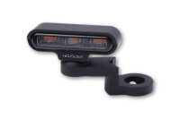 HIGHSIDER pro Typ 2 LED Blinker Gehäuse Schwarz / Linse Rauchgrau (Paar), Vorn