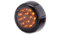 HIGHSIDER smart Micro Disc LED Blinker Gehäuse Schwarz / Linse Rauchgrau (Paar), Vorn & Hinten