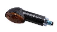 HIGHSIDER smart Cateye Glühlampen Mini-Blinker Gehäuse Carbon / Linse Rauchgrau (Paar), Vorn & Hinten