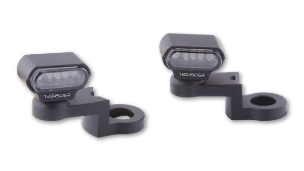 HIGHSIDER pro Typ 1 Anbau-LED Blinker Schwarz/Getönt E-Geprüft (Paar)