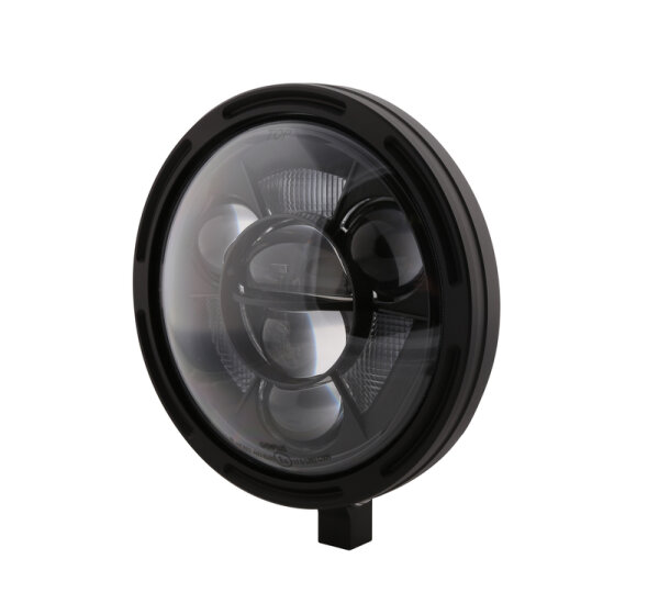 HIGHSIDER pro 7 Zoll Scheinwerfer Frame-R1 Typ 11 LED Schwarz Untere Befestigung